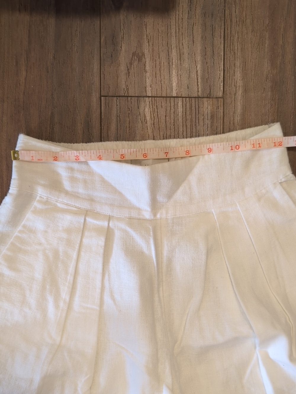 Abercrombie & Fitch Linen White Wide-Leg Women's Pants - Picture 3 of 8
